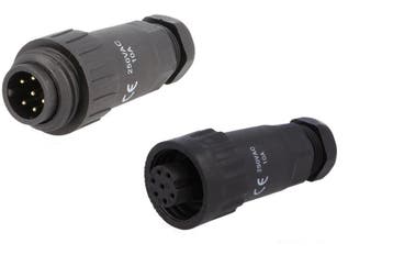 250V kabelverbinder - Male + Female - 7-aderig - IP67, Auto-onderdelen, Ophalen of Verzenden, Nieuw