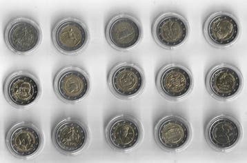 Cyprus, Griekenland. 2 Euro 2002/2024 (15 coins) (Zonder
