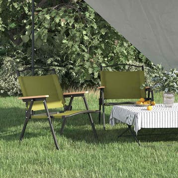 vidaXL Campingstoelen 2 st 54x43x59 cm oxford stof groen, Verzenden, Nieuw