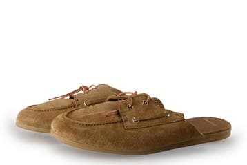 Manfield Instappers in maat 41 Beige, Verzenden, Zo goed als nieuw, Manfield, Instappers