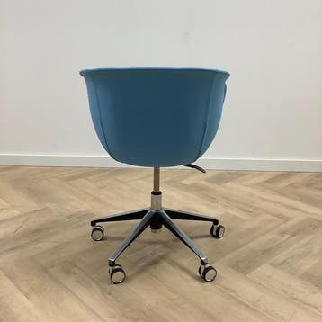 Design stoel, Segis op wielen, zithoogte instelbaar,  blauw, Ophalen of Verzenden, Gebruikt, Stof, Eén