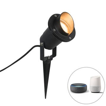 Smart prikspot zwart IP65 incl. wifi GU10 - Done, Verzenden, Nieuw, Aluminium