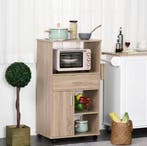 Keukentrolley met Kast, Lade en Magnetronplank – 108 cm, Huis en Inrichting, Keuken | Keukenelementen, Verzenden, Nieuw