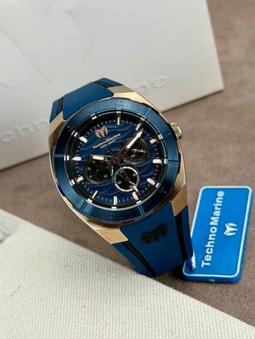 TechnoMarine - OCEAN Chronograph Date Blue - Zonder, Nieuw