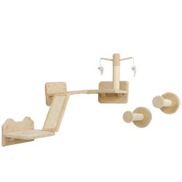 TRUUSK Katten Klimmuur Set - 3-delig Kattenmeubilair - Krabp, Verzenden, Nieuw