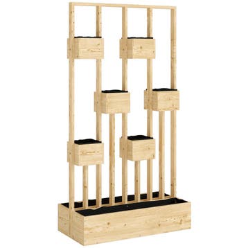 Hoogbed Met Klimrek Manden, Houten Plantenbak Bloembak, 90 X, Verzenden