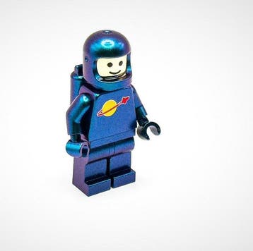 Lego Minifiguur - Classic Space - Chrome Iridescent Colour, Nieuw