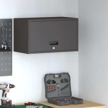 vidaXL Wandkast voor Garage Zwart 60 x 33 x 35 cm, Huis en Inrichting, Kasten | Overige, Verzenden, Nieuw