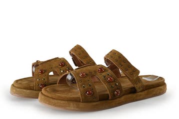 Manfield Sandalen in maat 41 Bruin, Bruin, Verzenden, Sandalen of Muiltjes, Zo goed als nieuw