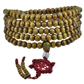 Fako Bijoux - Buddha Armband - Sandelhout - XL - Groen, Verzenden, Nieuw