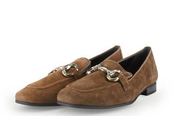 Linea Zeta Instappers in maat 38 Bruin, Kleding | Dames, Bruin, Verzenden, Instappers, Zo goed als nieuw