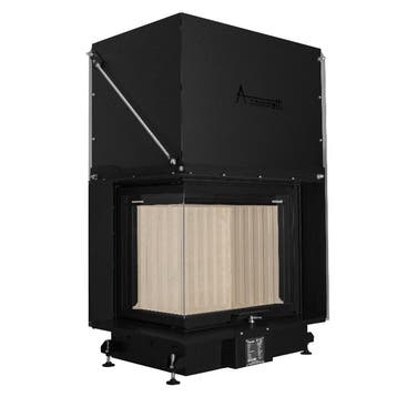Inbouw Houtkachel Quattro 80 Max Links Glas, Nieuw
