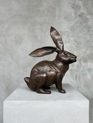 sculptuur, Sculpture, NO RESERVE PRICE - Hare Sculpture -