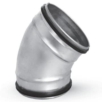 Bocht 45º met afdichtingsrubber - geperst - Ø 80mm, Verzenden, Nieuw
