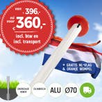 Aanbieding aluminium vlaggenmast 6 meter Ø70mm met, Nieuw