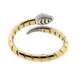 Leo Pizzo bicolor gouden Serpentine klemarmband; Maat XS, Gebruikt, Overige kleuren, Ophalen of Verzenden, Met edelsteen