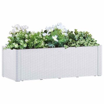 vidaXL Plantenbak hoog met zelfbewateringssysteem 100x43x33, Kunststof, 100 cm of meer, Verzenden, Nieuw