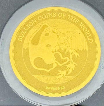 Tsjaad. 3000 Francs Panda 2020 , oro 1/500 Oz (.999) (Zonder