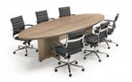 Executive ellips vergadertafel, 320x120cm, midden eiken, Overige plaatsen, Ophalen of Verzenden, Nieuw in verpakking, Kast