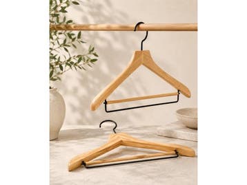 Veiling - 21x Luxe Houten Kledinghangers, Nieuw