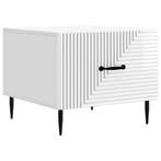 vidaXL Salontafel met lade Hoogglans Wit 49 x 50 x 40 cm, Verzenden, Nieuw, 50 tot 100 cm, Minder dan 50 cm