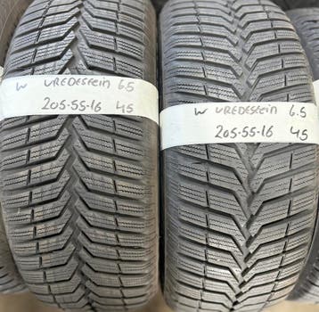 2x 205-55-16 Vredestein Winter 2x6.5mm €45 PerBand 205 55 16, Auto-onderdelen, Banden en Velgen, Ophalen, Gebruikt, 16 inch, Band(en)