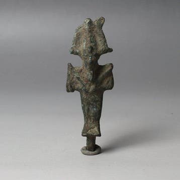 Oude Egypte, late periode Brons Osiris-statuet (Zonder