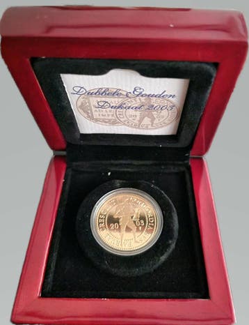 Dubbele Gouden Dukaat 2003 (4.500 oplage), Verzenden, Munten