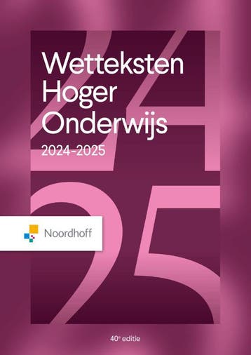 Wetteksten Hoger Onderwijs 2024 2025 9789001045579, Verzenden, Zo goed als nieuw