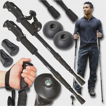 Trekkingstokken Set van 2 - Anti-Shock Aluminium, Telescopis, Verzenden, Nieuw