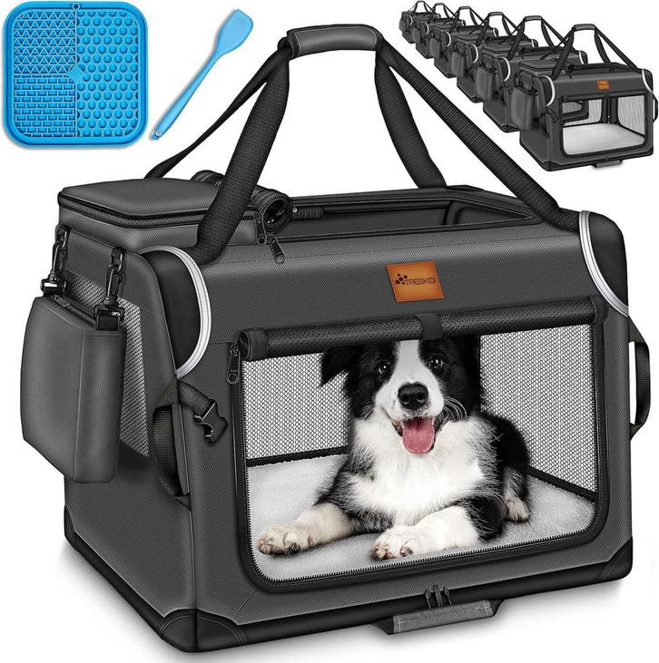 Reisbench hond - Draagtas hond - Transportbox - 92x63x63 cm, Dieren en Toebehoren, Transportboxen, Zo goed als nieuw, Verzenden