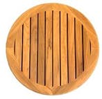 Boottafel Rond Tafelblad Teak, Ophalen of Verzenden, Nieuw