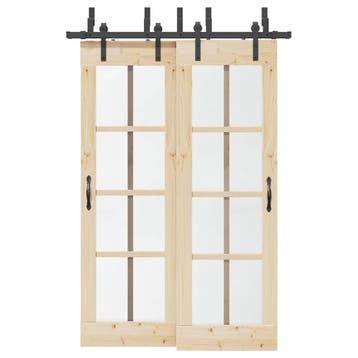 vidaXL Doos met onderdelen voor schuifdeur 152,5 cm staal, Verzenden, Nieuw