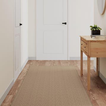 vidaXL Tapijtloper 80x200 cm sisal-look zandkleurig, Verzenden, Nieuw, Bruin