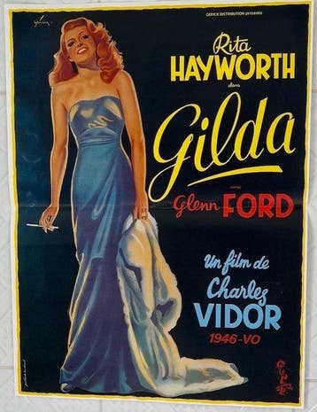 Gilda (1946 RR1972) Rita Hayworth - French poster cinema, Verzamelen, Nieuw