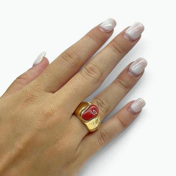 Koraal - Brons - Ring - Italiaans ambacht