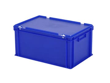 Stapelbak met deksel - 600 x 400 x H 295 mm (versterkte, Ophalen of Verzenden, Nieuw