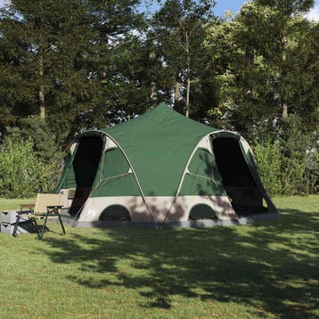 vidaXL Dome Tent voor 4 Personen 4-persoons Groen, Verzenden, Nieuw, Tot en met 2