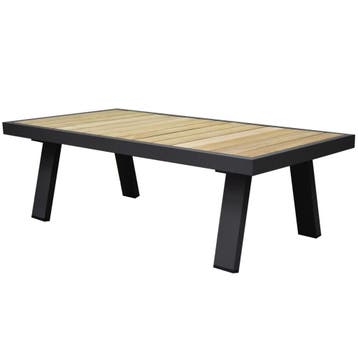 Lola lounge tuintafel 121x60xH39 cm aluminium antraciet  -, Ophalen of Verzenden, Nieuw
