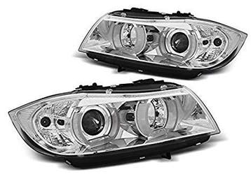 Koplampen BMW E90/E91 05-08 Angel Eyes U-Type 3D chroom, Ophalen of Verzenden, Nieuw