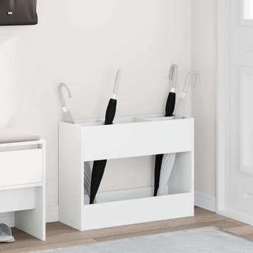 vidaXL Paraplu Standaard met opslag Wit 65 x 24 x 50 cm, Verzenden, Nieuw