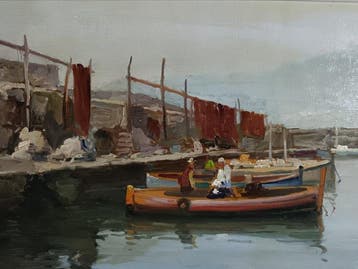Giuseppe Torre (1956) - Marina, Antiek en Kunst, Kunst | Schilderijen | Klassiek