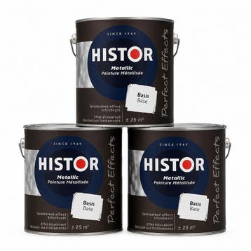 Histor muurverf mengbasis Metallic SET 3x2,5L – moet afget, Doe-het-zelf en Verbouw, Verf, Beits en Lak, 5 tot 10 liter, Verzenden