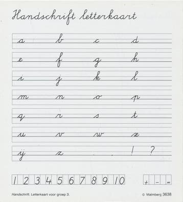 Handschrift letterkaart groep 3 - 3638, Verzenden, Nieuw
