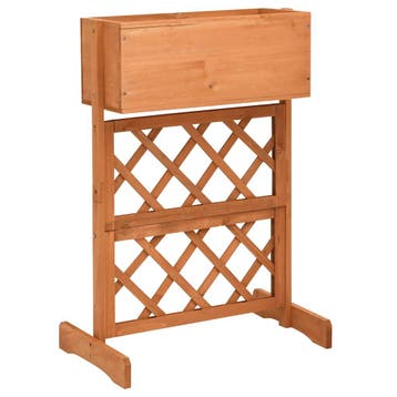 vidaXL Latwerkplantenbak 45x30x74 cm massief vurenhout, Verzenden, Minder dan 60 cm, Nieuw, 60 cm of meer