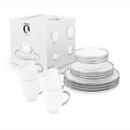 2dekans | VT Wonen Serviesset Raw White Silver 14-delig –, Ophalen of Verzenden, Gebruikt