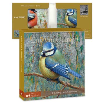 Kaartenmapje Erik van Ommen - Birds, Ophalen of Verzenden, Gelopen