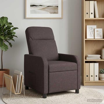 vidaXL Relaxfauteuil Donkerbruin Stof, Verzenden, Nieuw