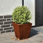 vidaXL Plantenbak 30x30x30 cm weervast staal, Verzenden, Nieuw, Metaal