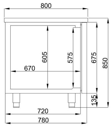 Combisteel Bakkerij Koelwerkbank | PRO LINE | 615L | 3 Deure, Ophalen of Verzenden, Nieuw